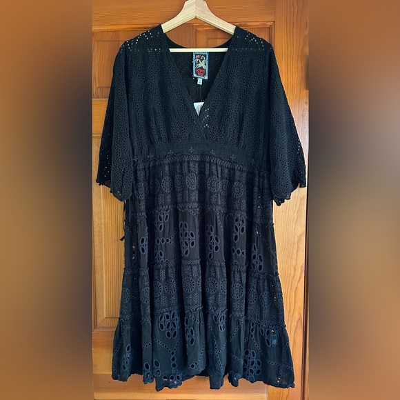 Johnny Was Bluebelle Dress in Black, size XS can fit S, NWT (but no slip) - Picture 8 of 14